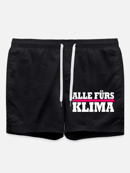 Alle fürs klima - Badeshorts - Schwarz