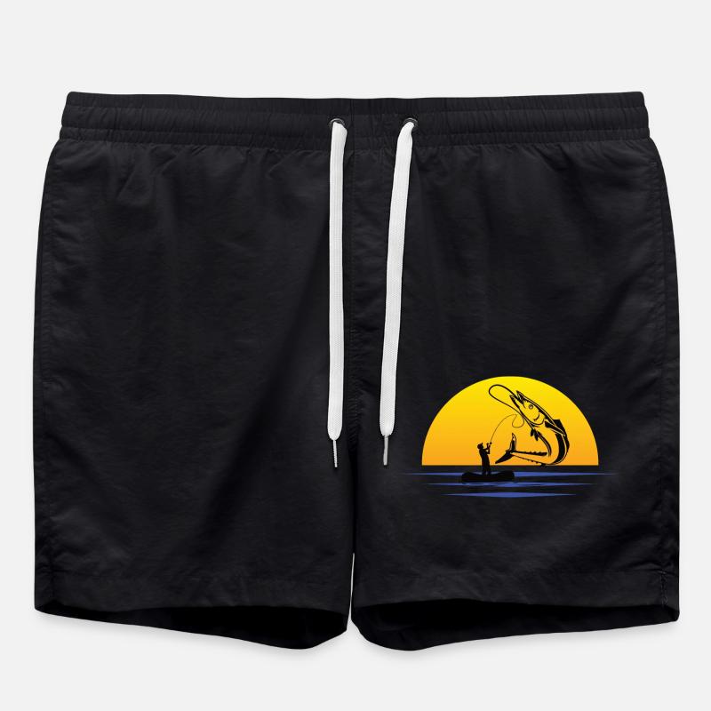 Pêcher pêche pêcher rétro pêcher - Short de bain - noir