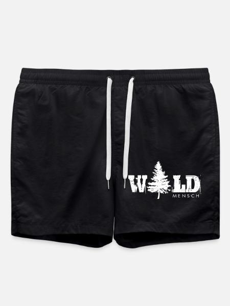 WALD Mensch - Geschenk - Camping - Wandern - Badeshorts - Schwarz
