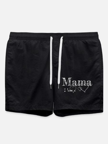 Mama I Love you - Swim Trunks - black