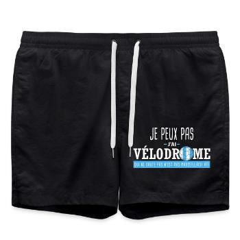 j'peux pas j'ai vélodrome Cadeau foot marseille OM - Short de bain - noir - Devant - AI Model Male 185 light (185cm)