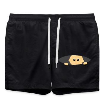 Pregnancy Pregnant Infant - Swim Trunks - black - Front - AI Model Male 185 light (185cm)
