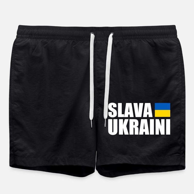 Slava ukraini - Short de bain - noir