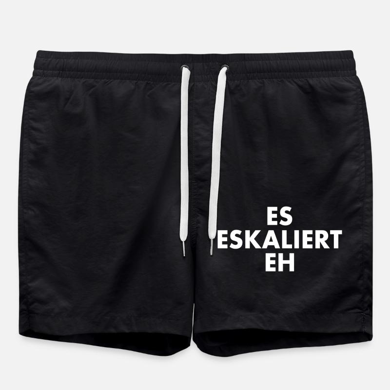 Es eskaliert eh - Badeshorts - Schwarz