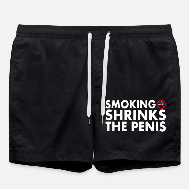 Smoking shrinks the penis - Short de bain - noir