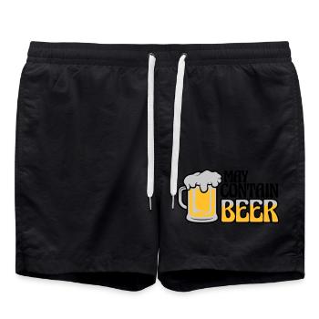 Peut contenir un dicton de bière - Short de bain - noir - Devant - AI Model Male 185 light (185cm)