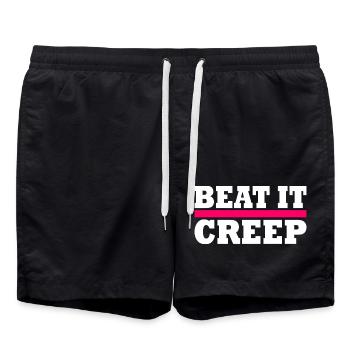 Beat it creep - Badeshorts - Schwarz - Vorne - AI Model Male 185 light (185cm)
