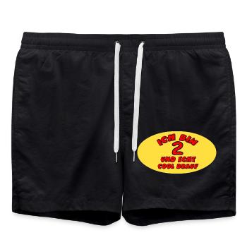 Geburtstag - Badeshorts - Schwarz - Vorne - AI Model Male 185 light (185cm)