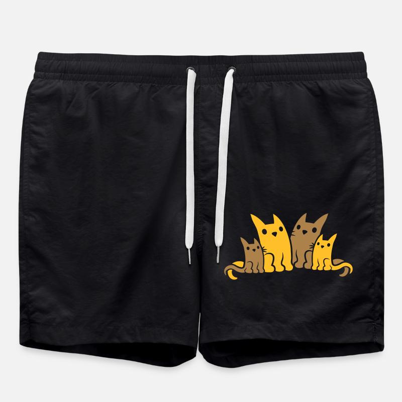 Famille Papa Mama Cats - Short de bain - noir