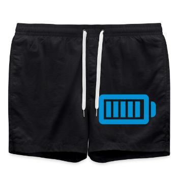 Battery fully charged bar - Swim Trunks - black - Front - AI Model Male 185 light (185cm)