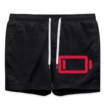 Battery empty no power - Swim Trunks - black - Front - AI Model Male 185 light (185cm)