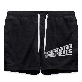 veulent avoir des droits fondamentaux - Short de bain - noir - Devant - AI Model Male 185 light (185cm)