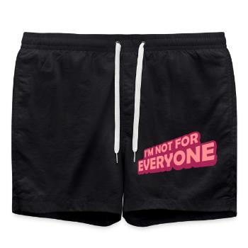 Im not for everyone - Badeshorts - Schwarz - Vorne - AI Model Male 185 light (185cm)