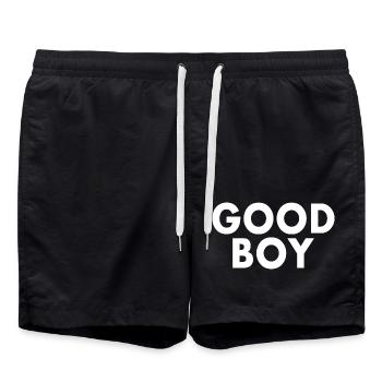 Good boy - Swim Trunks - black - Front - AI Model Male 185 light (185cm)