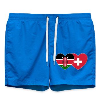 Kenya Suisse Drapeau Coeur - Short de bain - cobalt blue - Devant