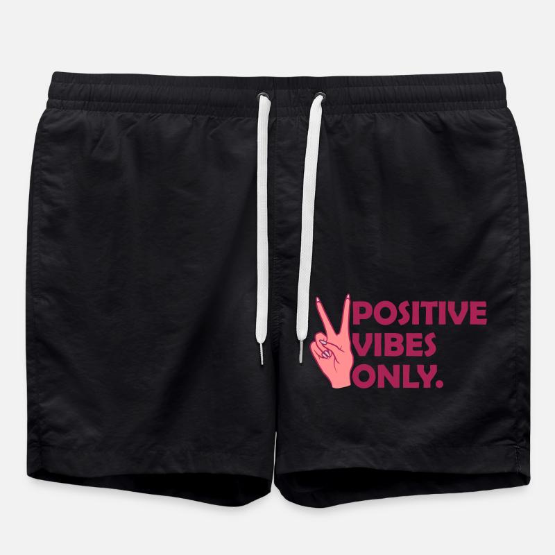 Citer les ondes positives uniquement - Short de bain - noir
