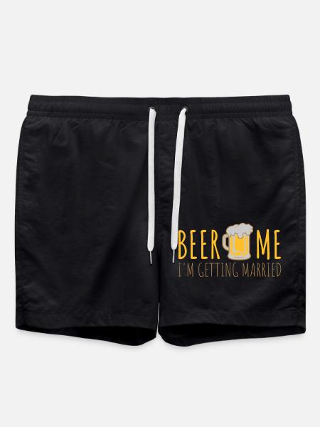 Beer Me Getting Married - Swim Trunks - black