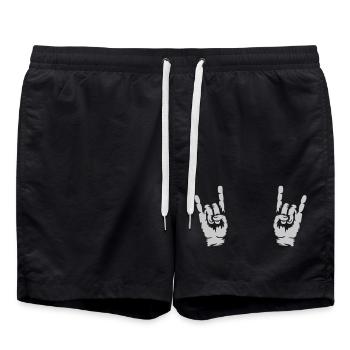 Musique Heavy Metal Hands - Short de bain - noir - Devant - AI Model Male 185 light (185cm)