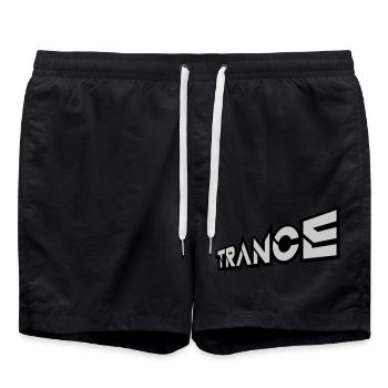 Club Trance Techno lettering - Swim Trunks - black - Front - AI Model Male 185 light (185cm)