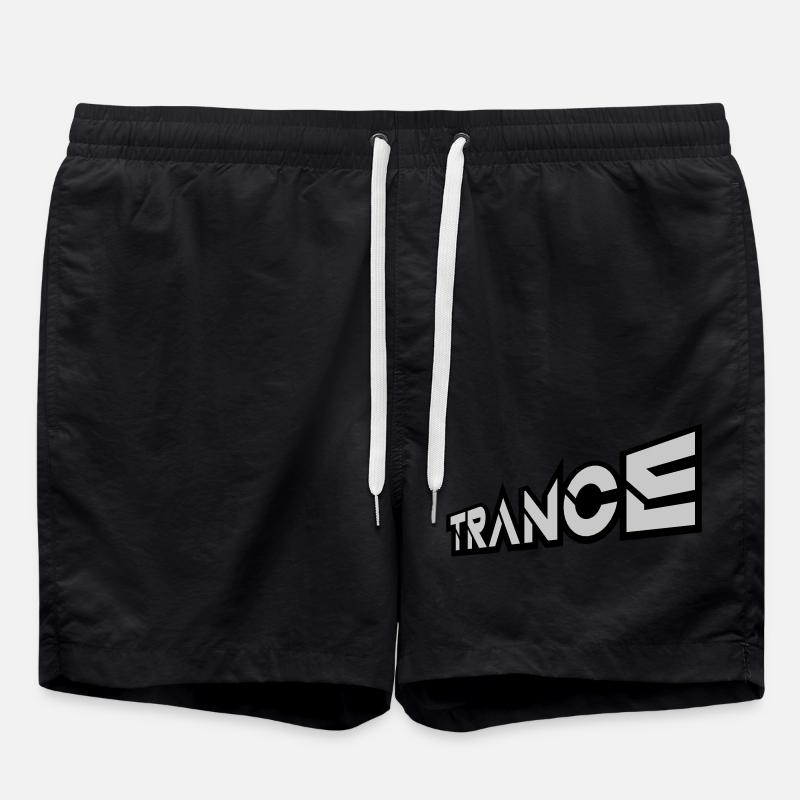 Club Trance Techno lettering - Swim Trunks - black