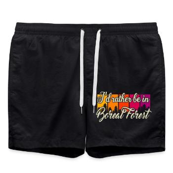 Je préfère être dans la forêt boréale - Short de bain - noir - Devant - AI Model Male 185 light (185cm)