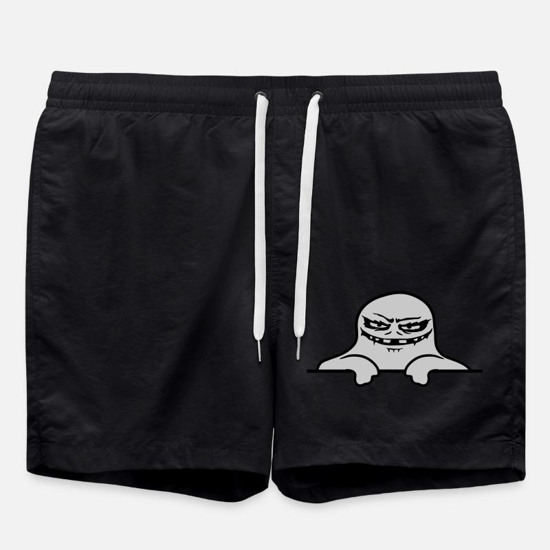Mauer Geist Comic Monster - Badeshorts - Schwarz
