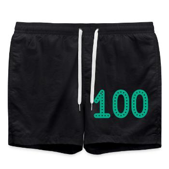 100 ANS. 100e ANNIVERSAIRE. ANNIVERSAIRE 100 ANS. - Short de bain - noir - Devant - AI Model Male 185 light (185cm)