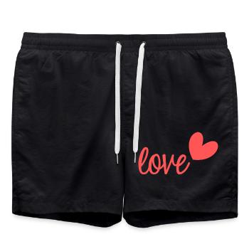 LOVE. MA CHERIE. MON CHERI. CHERI. I LOVE YOU - Short de bain - noir - Devant - AI Model Male 185 light (185cm)
