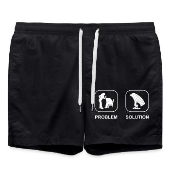 Windsurfer Surfen Geschenk Windsurfing Kitesurfer - Badeshorts - Schwarz - Vorne - AI Model Male 185 light (185cm)