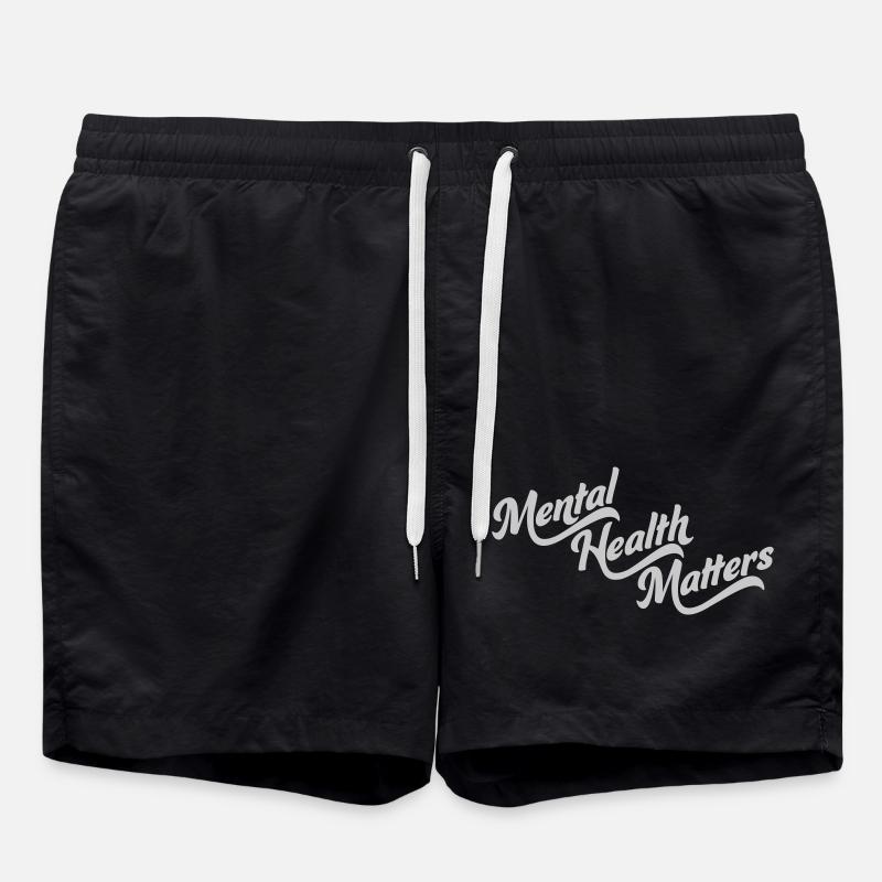 mental health matters quote - Swim Trunks - black