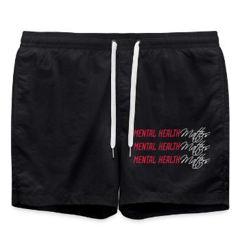 la santé mentale compte citation - Short de bain - noir - Devant - AI Model Male 185 light (185cm)
