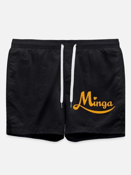 Minga - aus Liebe zu München! - Badeshorts - Schwarz