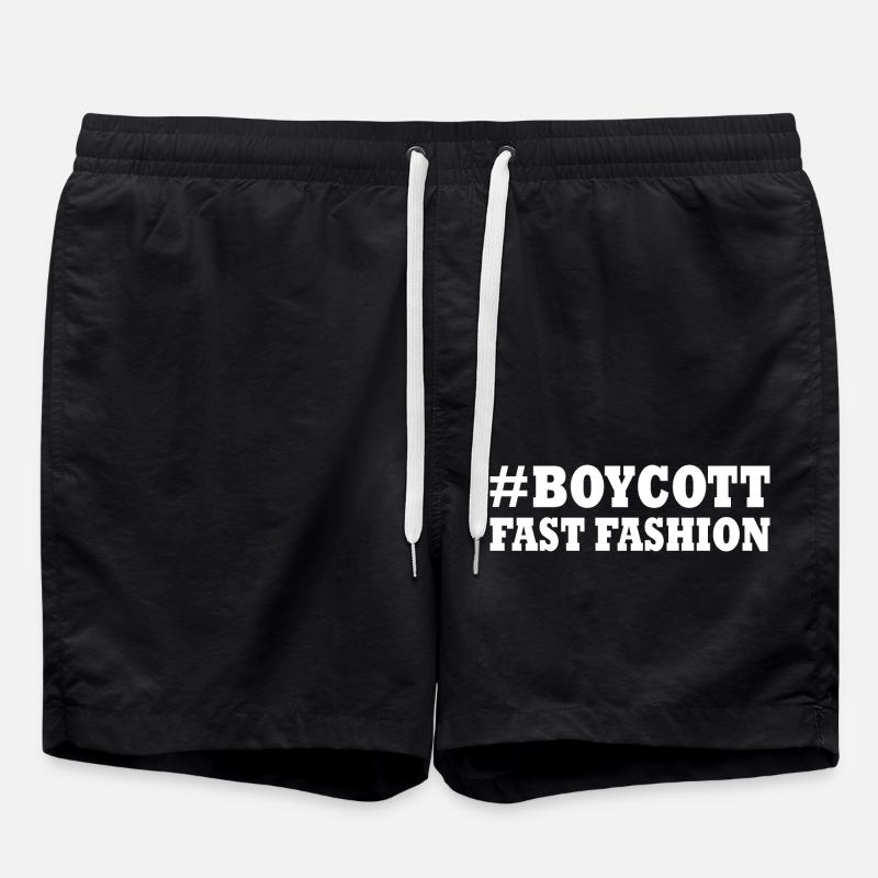 Boycott fast fashion - Short de bain - noir