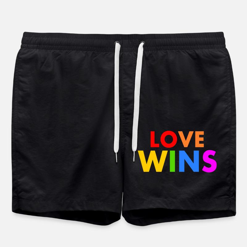 Love wins - Badeshorts - Schwarz