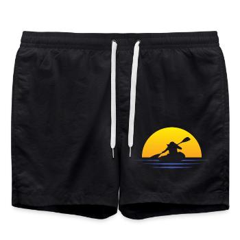 Rowers funny rowing Rower Saying Rowing club - Swim Trunks - black - Front - AI Model Male 185 light (185cm)