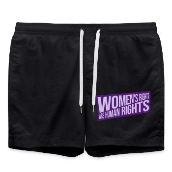 womens rights Feminist Zitat - Badeshorts - Schwarz - Vorne - AI Model Male 185 light (185cm)
