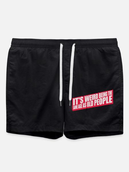 being old people age - Swim Trunks - black