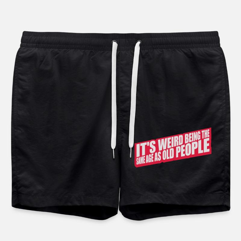 being old people age - Swim Trunks - black