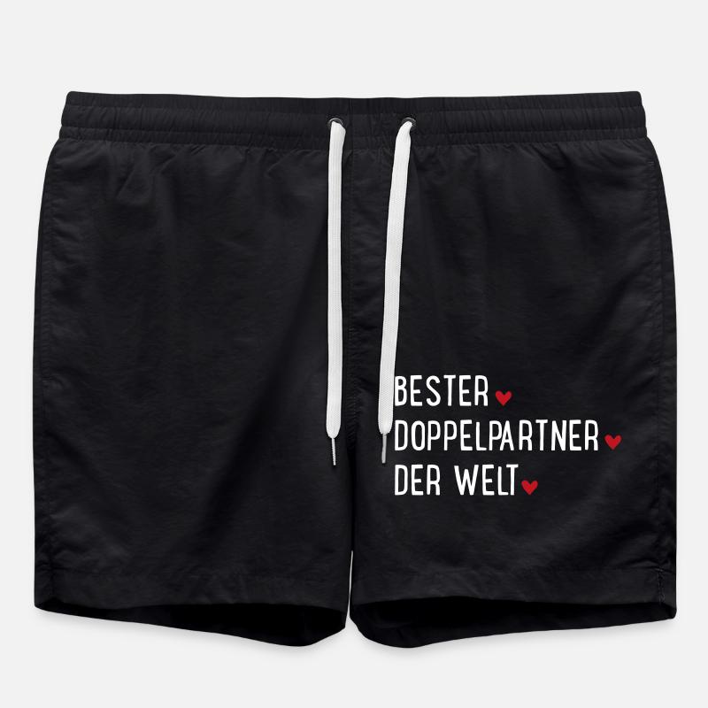 Bester Doppelpartner der Welt - Badeshorts - Schwarz