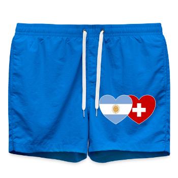 Argentine Suisse Drapeau Coeur - Short de bain - cobalt blue - Devant
