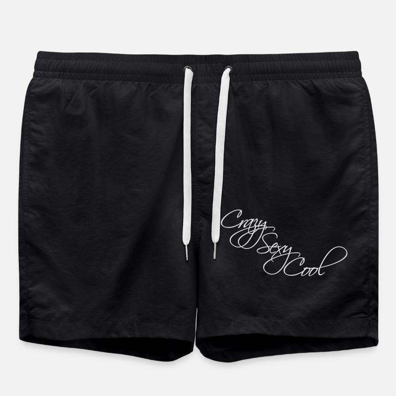 crazy sexy cool design - Swim Trunks - black