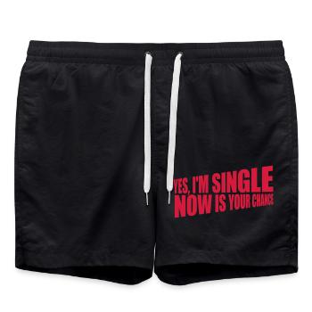 single now your chance - Swim Trunks - black - Front - AI Model Male 185 light (185cm)