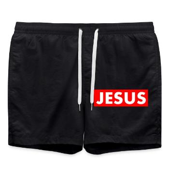Jesus - Short de bain - noir - Devant - AI Model Male 185 light (185cm)