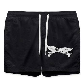 Bandana foulard couvre-chef femme - Short de bain - noir - Devant - AI Model Male 185 light (185cm)