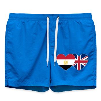 Égypte Grande-Bretagne Drapeau Coeur - Short de bain - cobalt blue - Devant