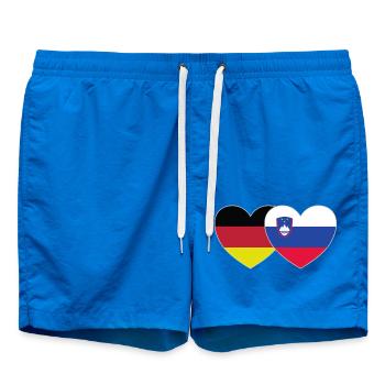 Deutschland Slowenien Flagge Herz - Badeshorts - Cobalt blue - Vorne