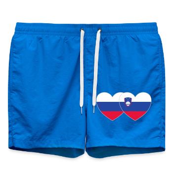 Russie Slovénie Drapeau Cœur - Short de bain - cobalt blue - Devant