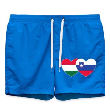 Ungarn Slovenien Flagge Herz - Badeshorts - Cobalt blue - Vorne