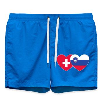 Schweiz Slowenien Flagge Herz - Badeshorts - Cobalt blue - Vorne