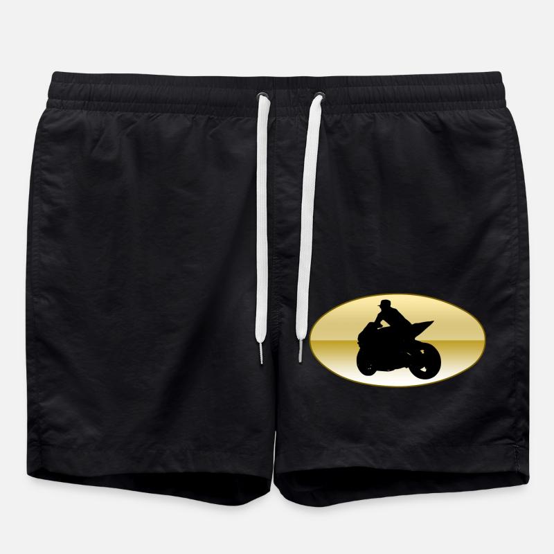 Motorrad - Badeshorts - Schwarz